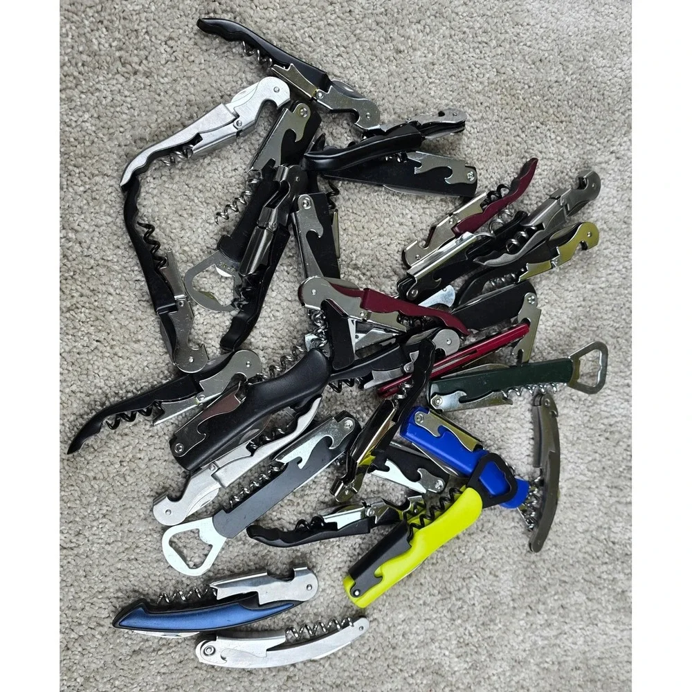 Wine‎ Opener Multi-Color Bulk Lot Waiters Corkscrew Lot of 31